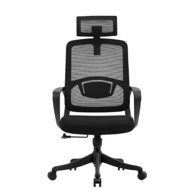 A2302B Chaise de bureau à dos haut exécutif en maille noire
