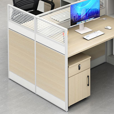 Tableau de bureau et chaise de bureau moderne simple et simple Combinaison de 2 personnes Cubicle modulaire en bois Bureau poste de travail Bureau