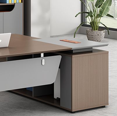Meubles de bureau de luxe modernes Bureau en forme de L Directeur Chef Table Bureau exécutif