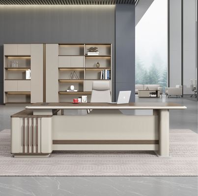 Moderne en forme de L Directeur Manger Solutions de mobilier de bureau Table et chaise