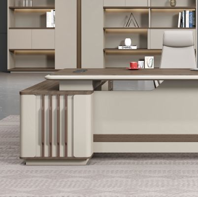 Moderne en forme de L Directeur Manger Solutions de mobilier de bureau Table et chaise