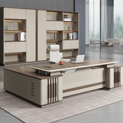 Meubles de bureau modernes en forme de L Chef Directeur Général Grand bureau