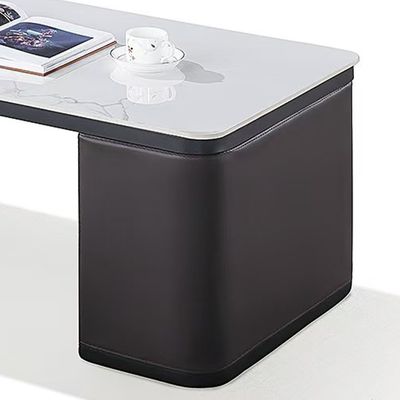 Tableau de café rectangulaire moderne Salle de séjour Plate de thé White Rock Table de thé de bureau simple