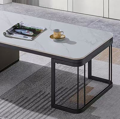 Y03# Meubles de bureau modernes Table à café en marbre Table à thé à la réception