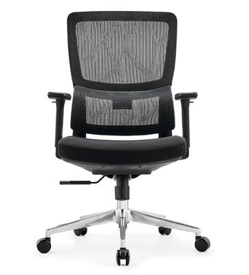 Chaise de bureau en maille ergonomique respirante à dos moyen, réglable en hauteur et pivotante