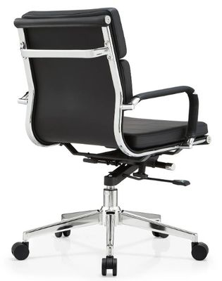 Pu Chef en cuir cadre métallique à dos moyen mobilier de bureau ergonomique bureau pivotant réglable chaise de bureau