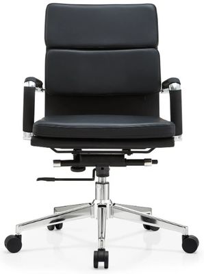 Pu Chef en cuir cadre métallique à dos moyen mobilier de bureau ergonomique bureau pivotant réglable chaise de bureau