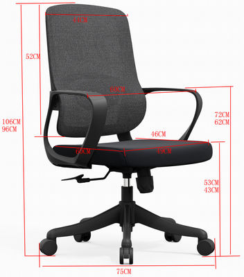 Chaise haute dos réglable pour le personnel de l'ordinateur Maillot pivotant gestionnaire ergonomique Chaises de bureau à roues