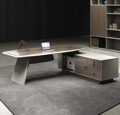 Table haute qualité pour le chef de la direction Meubles de bureau modernes Bureau de luxe Bureau de bureau Bureau de bureau Table de bureau avec table latérale et tiroir