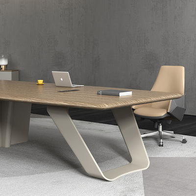 Meubles de bureau Salle de bureau Table de conférence Mdf Bureau moderne Oem Table de conférence en faisceau de bois Table de réunion
