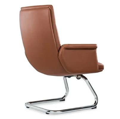 Chaise de bureau ergonomique roue chrome souple confortable en cuir en pouf boss gestionnaire tourne-disque moderne