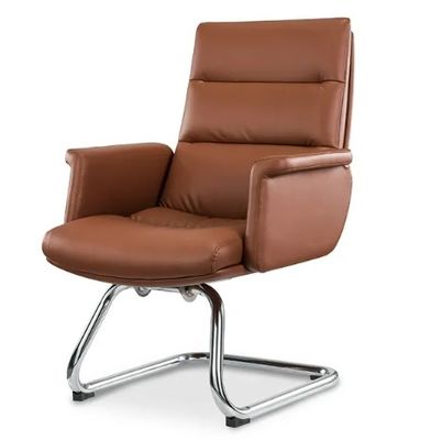 Chaise de bureau ergonomique roue chrome souple confortable en cuir en pouf boss gestionnaire tourne-disque moderne