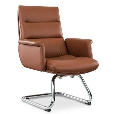 Chaise de bureau ergonomique roue chrome souple confortable en cuir en pouf boss gestionnaire tourne-disque moderne