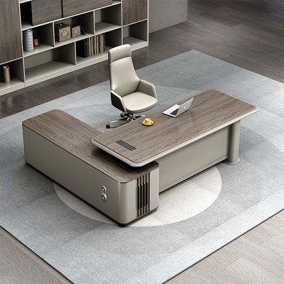 Moderne en forme de L Directeur Gestionnaire Directeur Général Chef Solutions de mobilier de bureau Table et chaise ensemble Bureau exécutif