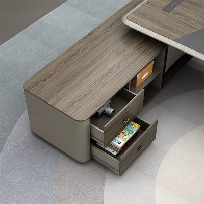 Moderne en forme de L Directeur Gestionnaire Directeur Général Chef Solutions de mobilier de bureau Table et chaise ensemble Bureau exécutif