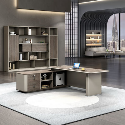 Moderne en forme de L Directeur Gestionnaire Directeur Général Chef Solutions de mobilier de bureau Table et chaise ensemble Bureau exécutif
