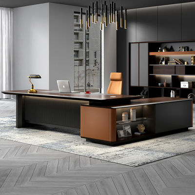 Fabrique personnalisée Design moderne en forme de L Directeur Gérant Directeur Général Chef Bureau exécutif Office Table mobilier ensemble
