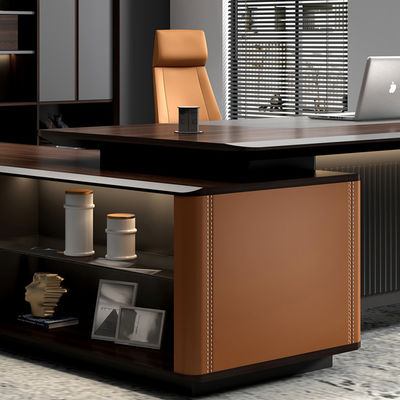Fabrique personnalisée Design moderne en forme de L Directeur Gérant Directeur Général Chef Bureau exécutif Office Table mobilier ensemble
