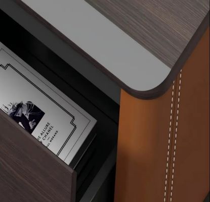 meubles de bureau armoire de rangement carré en bois avec porte petite table d'affichage table d'angle pour les tables basses