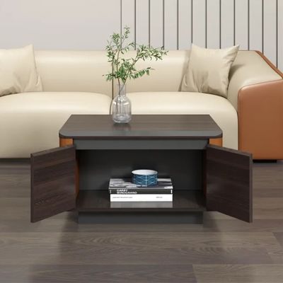 Minimaliste sur mesure en bois de forme carrée rangement salon de luxe table basse moderne