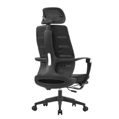 Chaise de bureau ergonomique haut de gamme pour de longues heures de siège confortable Chaise de bureau exécutive réglable en maille noire