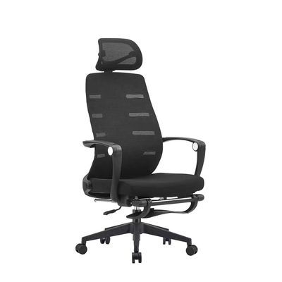 Chaise de bureau ergonomique haut de gamme pour de longues heures de siège confortable Chaise de bureau exécutive réglable en maille noire