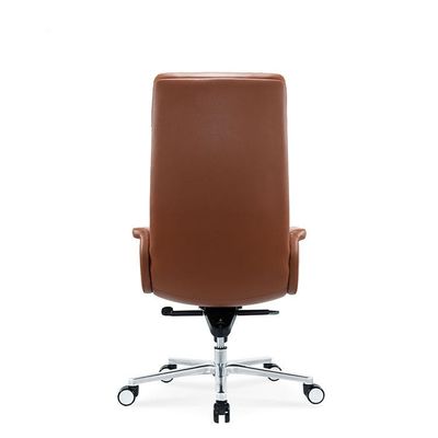 Fourniture d'usine de meubles de bureau chaise de bureau en cuir avec pieds plats en alliage d'aluminium chaise de bureau ergonomique pour le lieu de travail