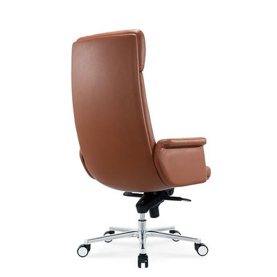 Fourniture d'usine de meubles de bureau chaise de bureau en cuir avec pieds plats en alliage d'aluminium chaise de bureau ergonomique pour le lieu de travail