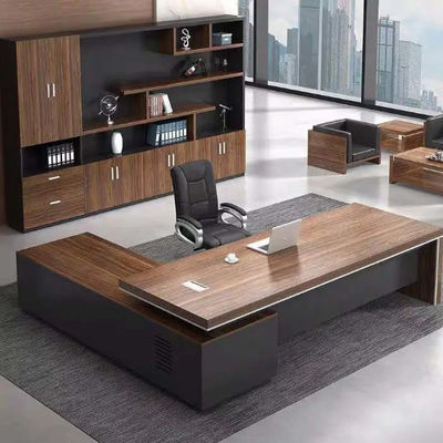 Fabrication sur mesure Directeur moderne Meubles de bureau Table en forme de L Directeurs de bureau Grand bureau de classe
