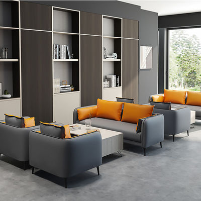 Mobilier de bureau commercial moins simple gris 3 sièges mobilier de bureau de bureau canapé canapé en cuir petit canapé moderne