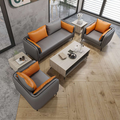 Mobilier de bureau commercial moins simple gris 3 sièges mobilier de bureau de bureau canapé canapé en cuir petit canapé moderne