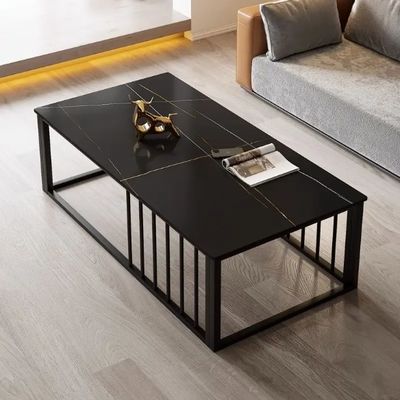 Nouveaux produits Derniers modèles Table à thé Rock Plate Bureau Canapé Table à café Combinaison Salle de réception Table à thé moderne simple