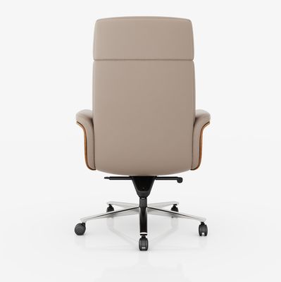 Chaise de bureau haut de l' arrière en cuir réel repose-tête réglable