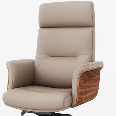 Chaise de bureau haut de l' arrière en cuir réel repose-tête réglable