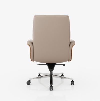Méditerranée dos Chaise de bureau exécutive en cuir réel repose-tête réglable Vente à chaud