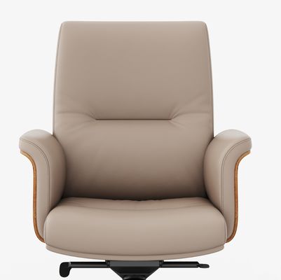 Méditerranée dos Chaise de bureau exécutive en cuir réel repose-tête réglable Vente à chaud