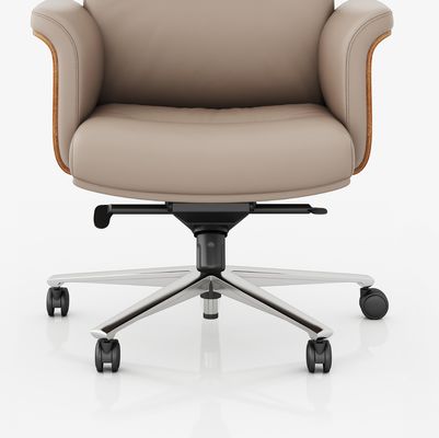 Méditerranée dos Chaise de bureau exécutive en cuir réel repose-tête réglable Vente à chaud