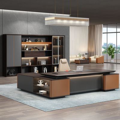 Meubles de bureau modernes Derniers bureaux Bureau poste de travail Table Designs PDG Bureau exécutif Gestionnaire Table en forme de L