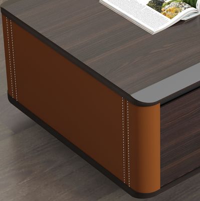 Minimaliste sur mesure en bois de forme carrée rangement salon de luxe table basse moderne