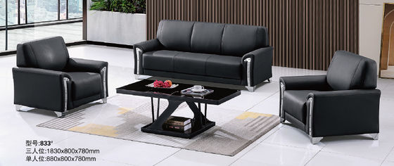 Conception simple de haute qualité Trois sièges de réception Meubles modernes Contemporains C.E.O. cuir de luxe Sofa de bureau exécutif moderne