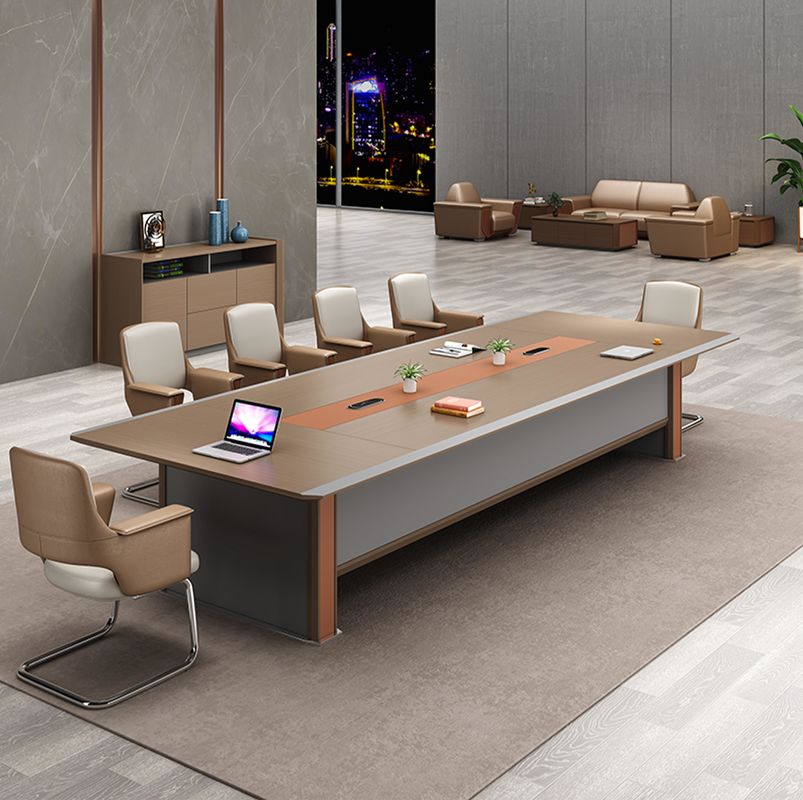 Table de conférence en bois de luxe moderne Table de table de bureau pour salle de réunion Table de conférence