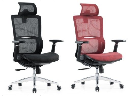 Support lombaire Full Mesh Luxury Mesh avec repose-tête en tissu réglable Confort Bureau fauteuil ergonomique