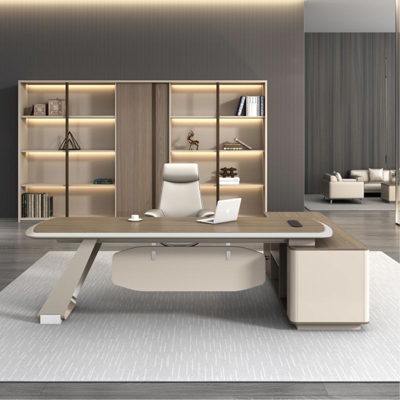 Fabrique de meubles commerciaux personnalisés Design moderne haut de gamme en forme de L Directeur Gestionnaire Directeur Général Bureau de bureau