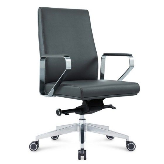Chaise de bureau pivotante en cuir pour le patron du bureau, fauteuil de massage ergonomique avec roue à roulettes