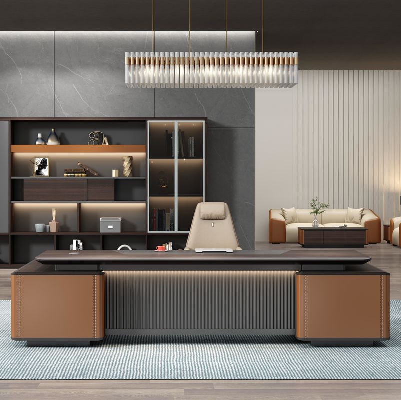 Meubles de bureau modernes Derniers bureaux Bureau poste de travail Table Designs PDG Bureau exécutif Gestionnaire Table en forme de L