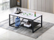 Table à café rock minimaliste moderne durable et facile à nettoyer Table à café multifonctionnelle pour les bureaux
