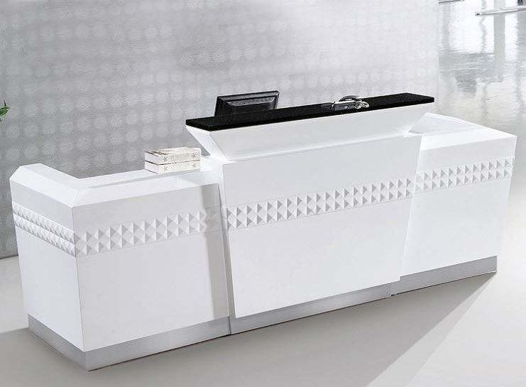 Nouveau design populaire de luxe minimaliste bureau de réception en marbre pour les bureaux de bureau
